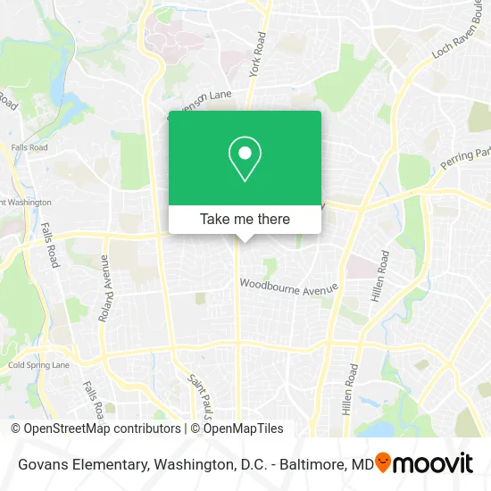 Govans Elementary map