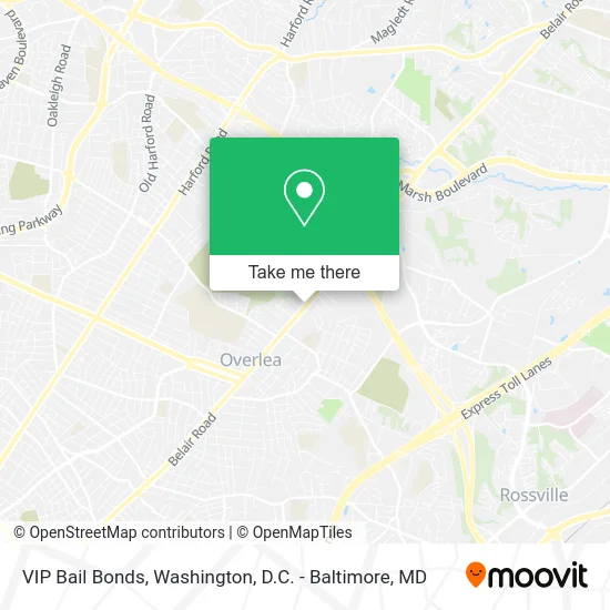 VIP Bail Bonds map