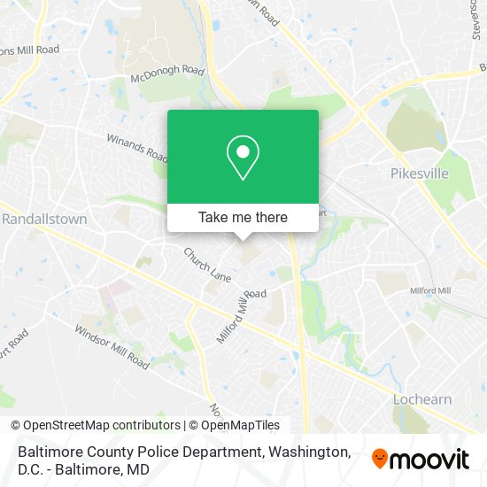 Mapa de Baltimore County Police Department