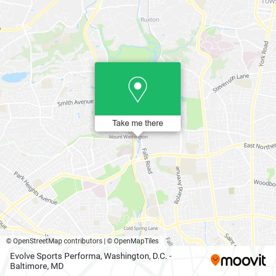 Mapa de Evolve Sports Performa