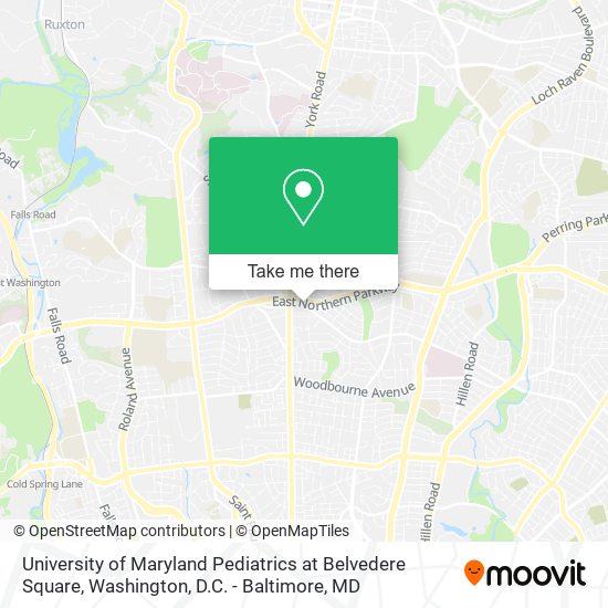 Mapa de University of Maryland Pediatrics at Belvedere Square