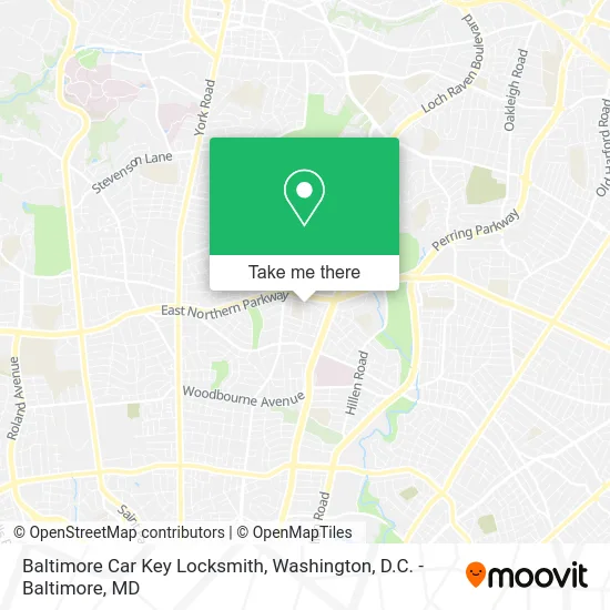 Baltimore Car Key Locksmith map