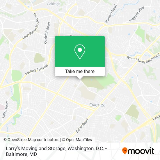 Larry's Moving and Storage map