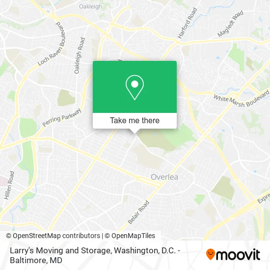Larry's Moving and Storage map