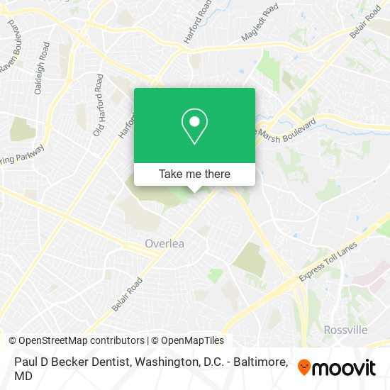 Paul D Becker Dentist map