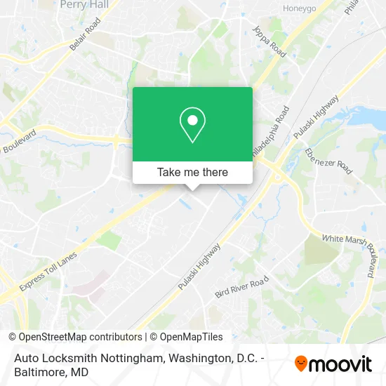 Auto Locksmith Nottingham map
