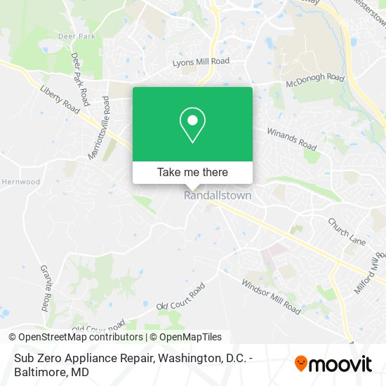 Sub Zero Appliance Repair map