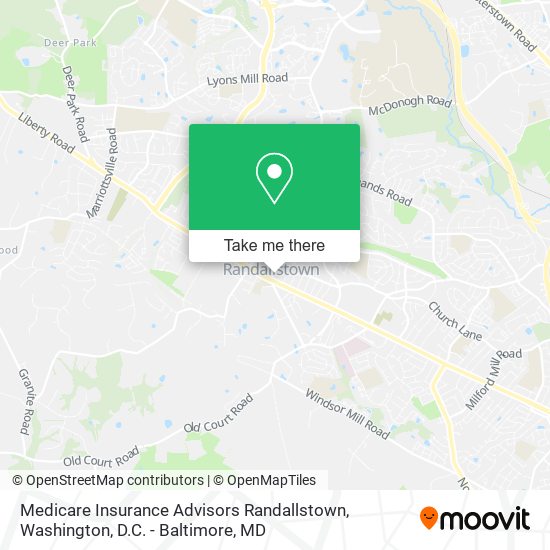 Medicare Insurance Advisors Randallstown map