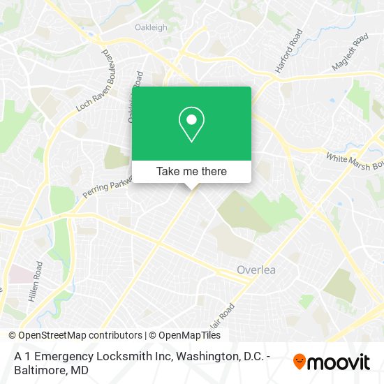 A 1 Emergency Locksmith Inc map