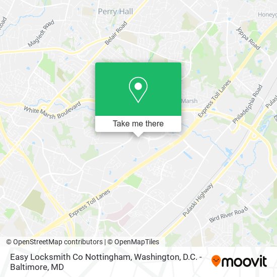 Easy Locksmith Co Nottingham map