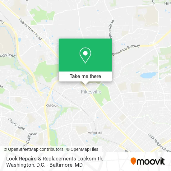 Lock Repairs & Replacements Locksmith map