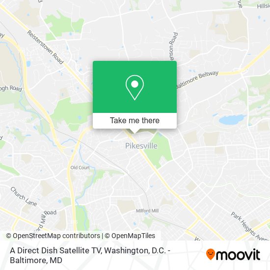 A Direct Dish Satellite TV map