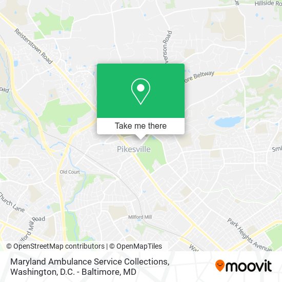 Maryland Ambulance Service Collections map