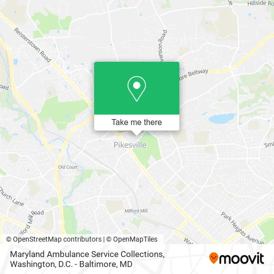Maryland Ambulance Service Collections map