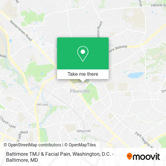 Baltimore TMJ & Facial Pain map