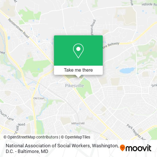 National Association of Social Workers map