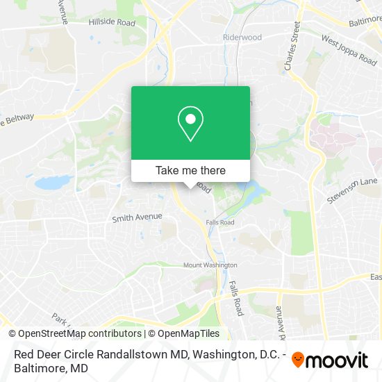 Red Deer Circle Randallstown MD map