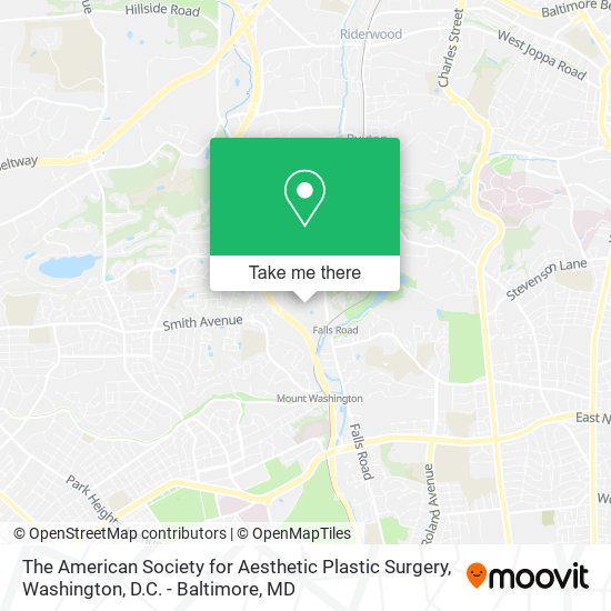 The American Society for Aesthetic Plastic Surgery map