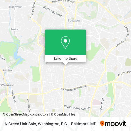 K Green Hair Salo map