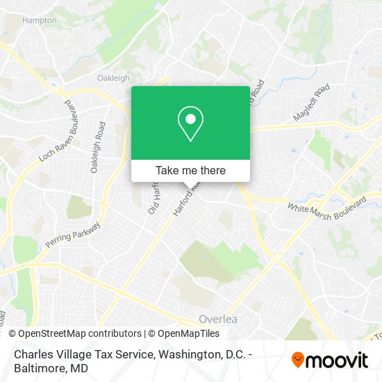 Charles Village Tax Service map