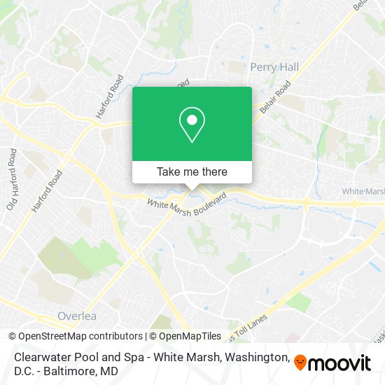 Clearwater Pool and Spa - White Marsh map