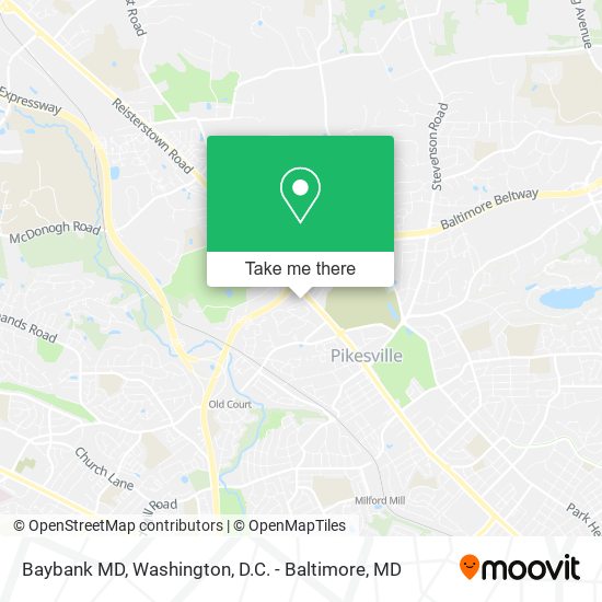 Baybank MD map