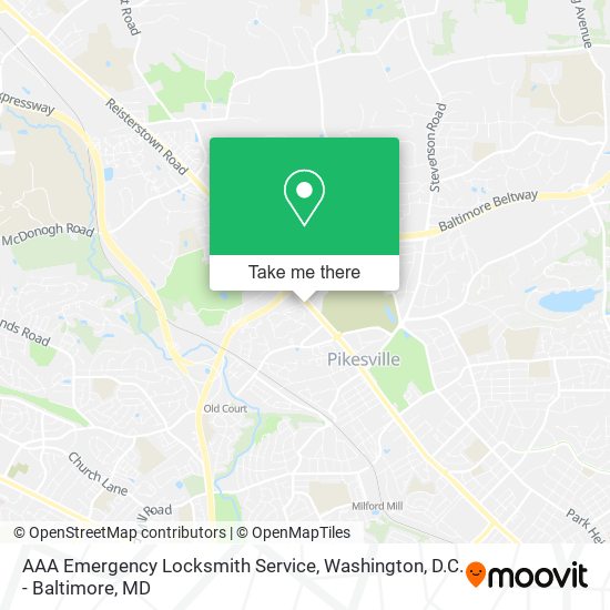 AAA Emergency Locksmith Service map