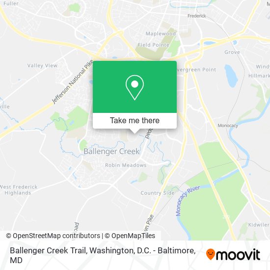 Ballenger Creek Trail map