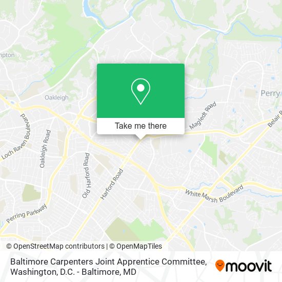 Baltimore Carpenters Joint Apprentice Committee map