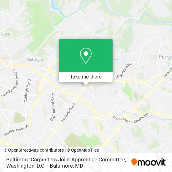 Baltimore Carpenters Joint Apprentice Committee map