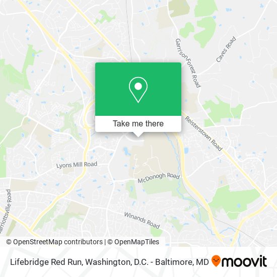 Lifebridge Red Run map