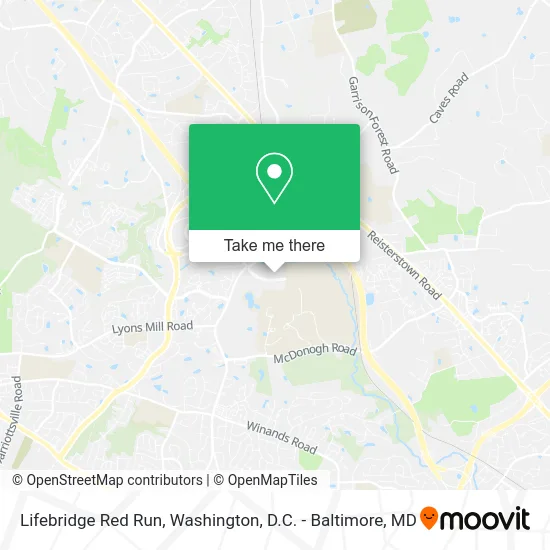 Lifebridge Red Run map