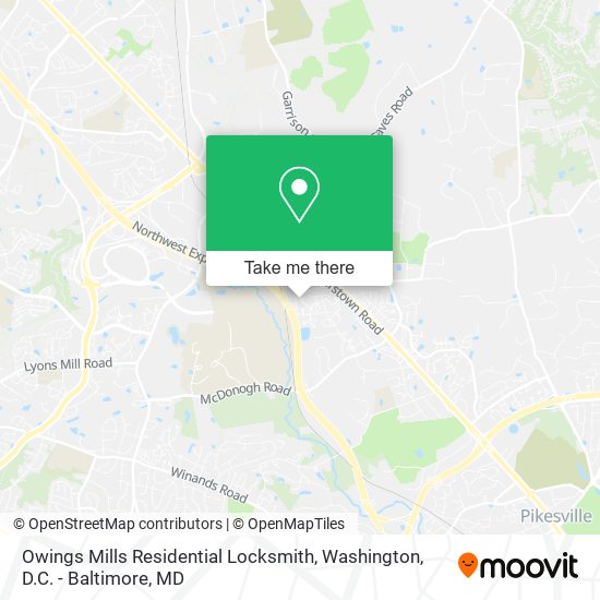 Owings Mills Residential Locksmith map