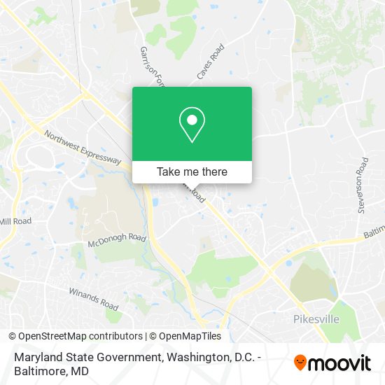 Maryland State Government map