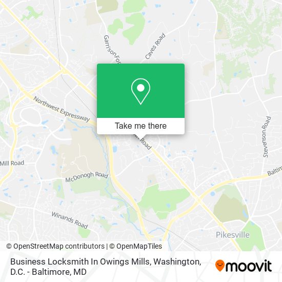 Business Locksmith In Owings Mills map