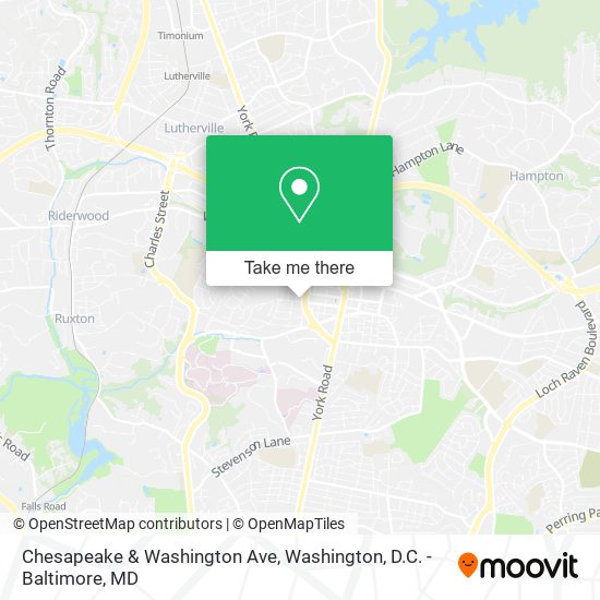 Chesapeake & Washington Ave map