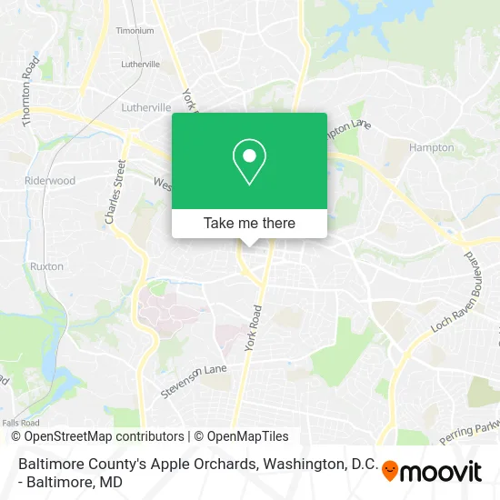 Baltimore County's Apple Orchards map