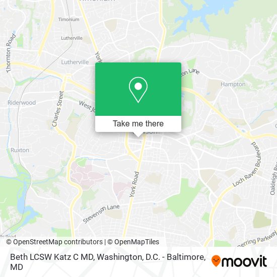 Mapa de Beth LCSW Katz C MD