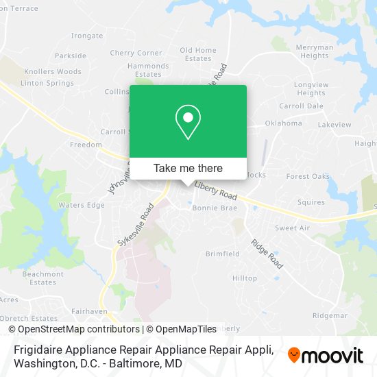 Frigidaire Appliance Repair Appliance Repair Appli map