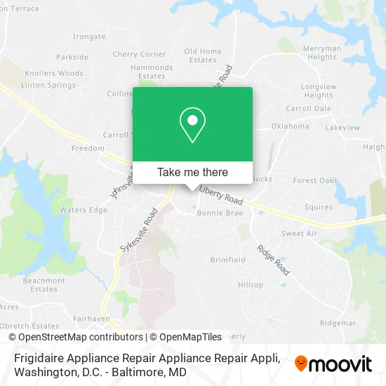 Mapa de Frigidaire Appliance Repair Appliance Repair Appli