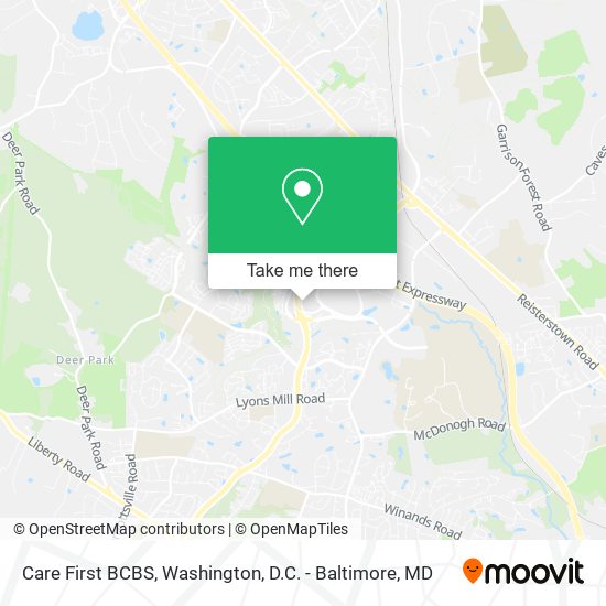 Care First BCBS map