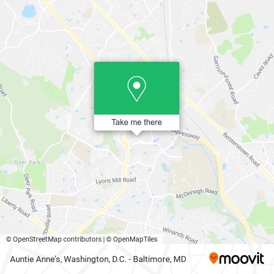 Auntie Anne's map