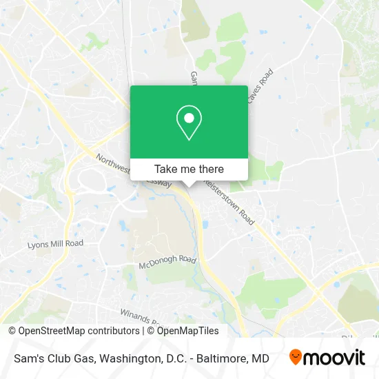 Sam's Club Gas map