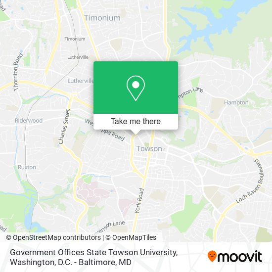 Government Offices State Towson University map