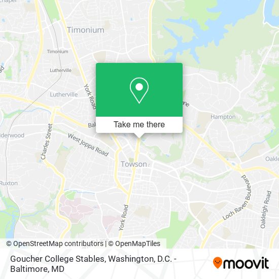 Mapa de Goucher College Stables