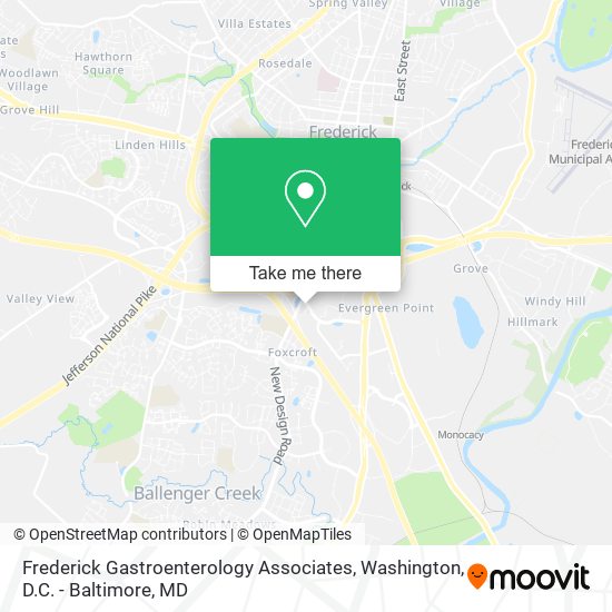 Frederick Gastroenterology Associates map