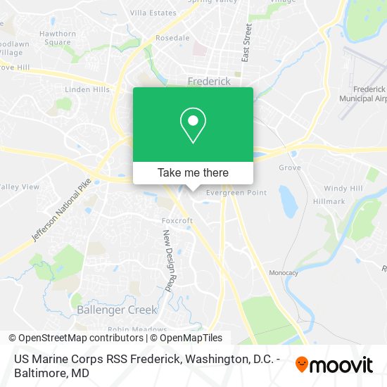US Marine Corps RSS Frederick map