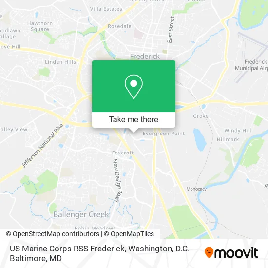 US Marine Corps RSS Frederick map