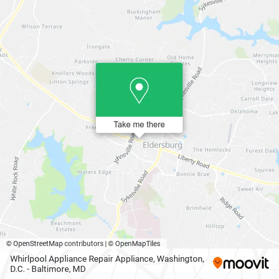 Mapa de Whirlpool Appliance Repair Appliance