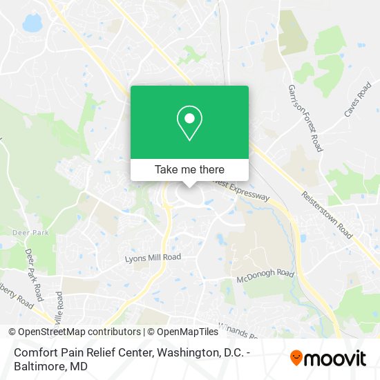 Comfort Pain Relief Center map